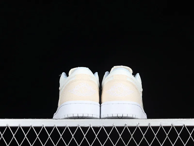 All categories Air Jordan Jordan series basketball shoes Air Jordan 1 Low Z version Air Jordan 1 Low "Canvas" AJ1 Joe 1 meter white canvas stitching low-top basketball shoes DQ4151-500